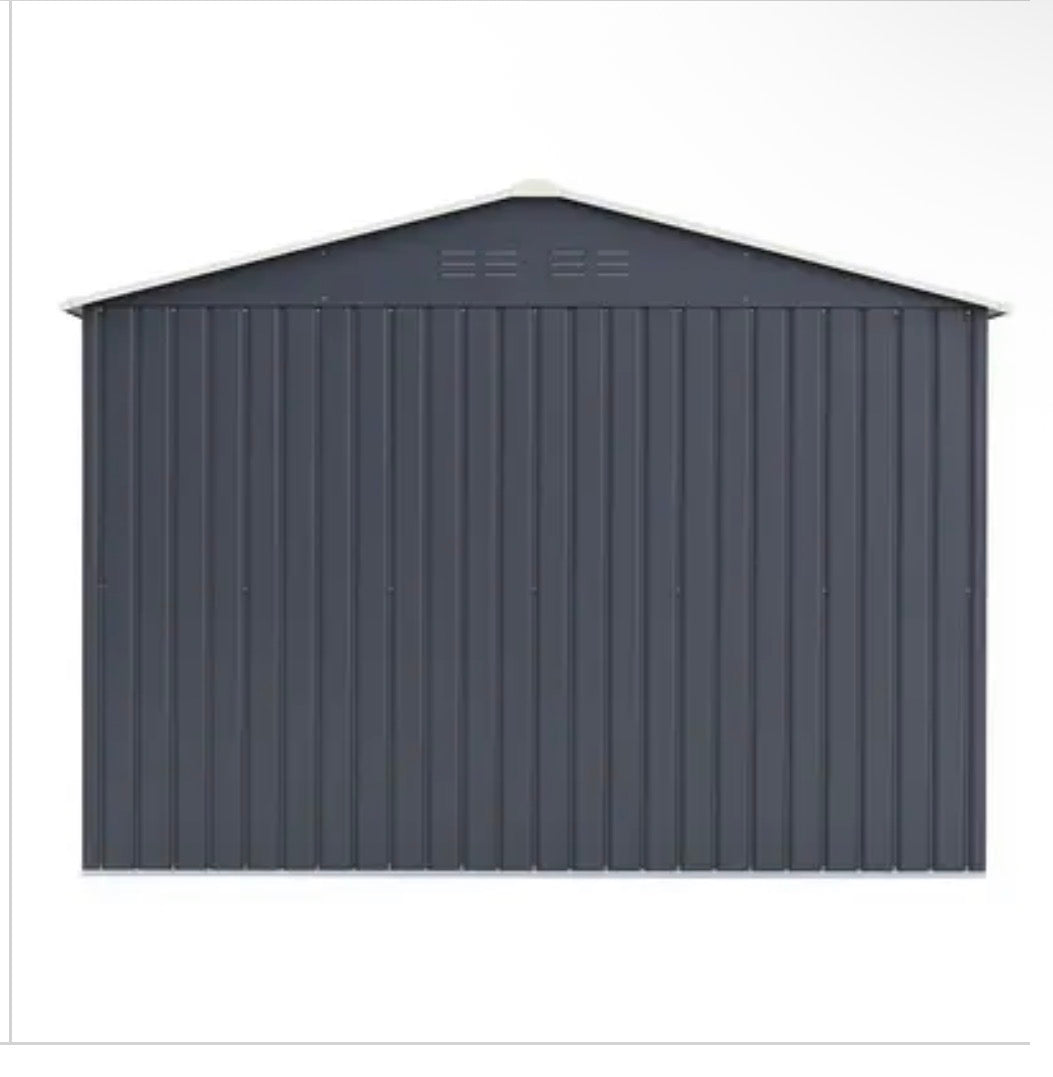 Abri de jardin métal 5.29m² Anthracite