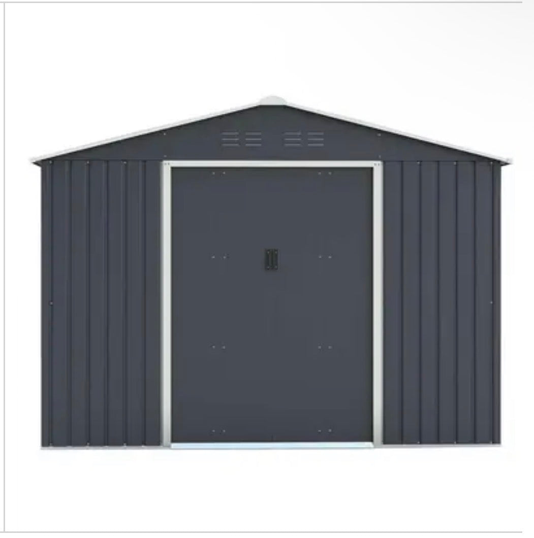 Abri de jardin métal 5.29m² Anthracite