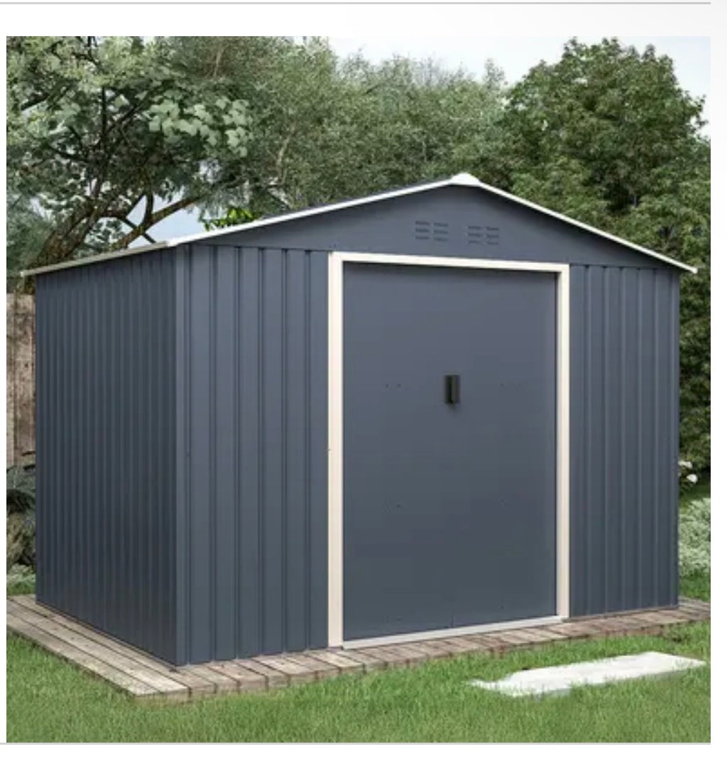 Abri de jardin métal 5.29m² Anthracite