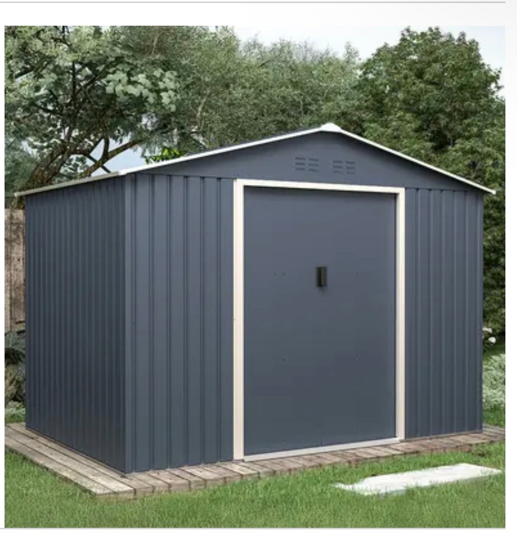 Abri de jardin métal 5.29m² Anthracite