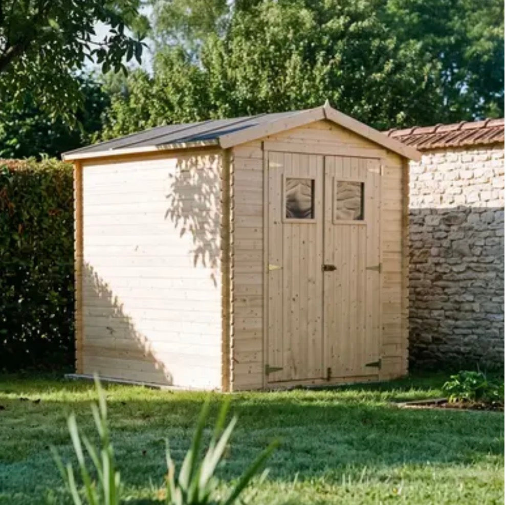 Abri de jardin bois 4,4m², Ep. 19mm AZUR